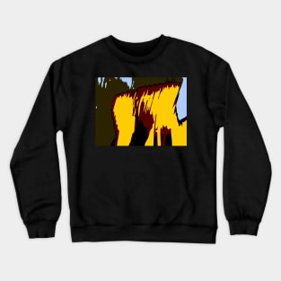 Yellow Brown Mountains Composition Crewneck Sweatshirt